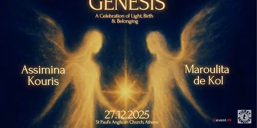 GENESIS - \u03a3\u03c5\u03bd\u03b1\u03c5\u03bb\u03af\u03b1 \u03c3\u03c4\u03b7\u03bd \u0391\u03b3\u03b3\u03bb\u03b9\u03ba\u03b1\u03bd\u03b9\u03ba\u03ae \u0395\u03ba\u03ba\u03bb\u03b7\u03c3\u03af\u03b1