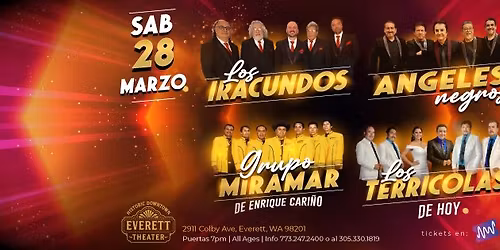 Iracundos, Angeles Negros, Miramar y Los Terricolas en Seattle