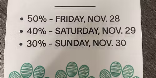 Black Friday Sale Weekend!