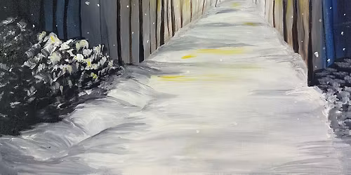 \ud83e\udd83\ud83c\udfa8 Gobble Up the Savings All November Long! Snowy Nighttime Street Canvas Paint & Sip Class