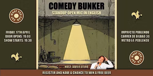 Comedy Bunker \u2022 Standup Open Mic in English \u2022 FREE entrance