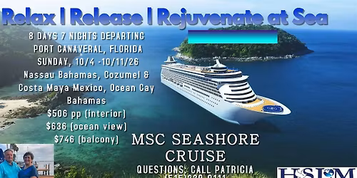 HOLY SPIRIT LED MIISTRIES - MSC CRUISE - OCTOBER 4TH THRU OCTOBER 11TH