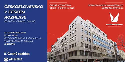 Editaton \u010cESKOSLOVENSKO | v \u010cesk\u00e9m rozhlase & ONLINE | Sout\u011b\u017e \u010ceskoslovensko na Wikipedii