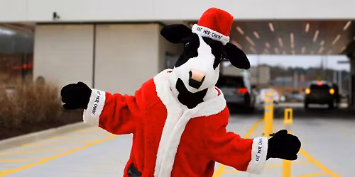 Breakfast with Santa Claus and Santa Cow