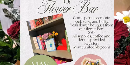 Paint a Ceramic Book Vase + Flower Bar 