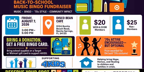 Music Bingo for 4KIDS: Back-to-School Music Bingo Fundraiser \ud83c\udfb6