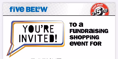 Five below shopping fundraiser 
