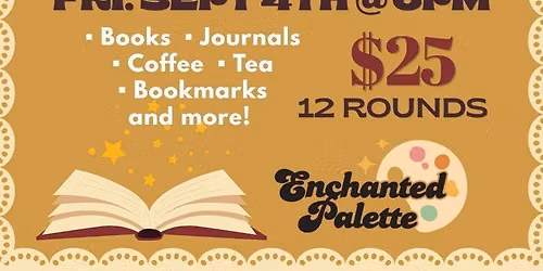Book Bingo - Sept 4 at Enchanted Palette
