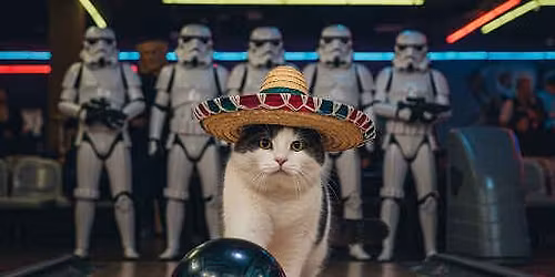 Cinco de Meow Bowling for Kitties! (May the Fourth be with you -- even though it's the 3rd!)