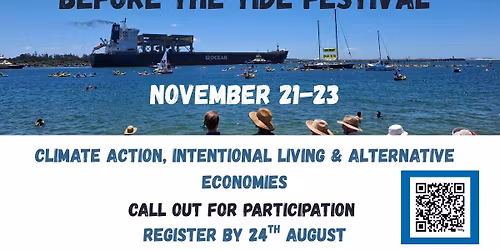 Invitation to Get Involved with Before the Tide, Festival of Climate Action