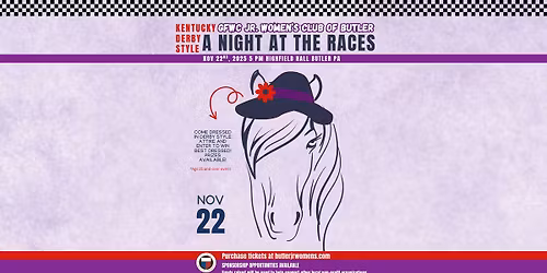 GFWC Jr Women's Club of Butler Presents: A Night at the Races