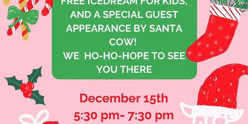 Christmas Craft Night with Santa Cow