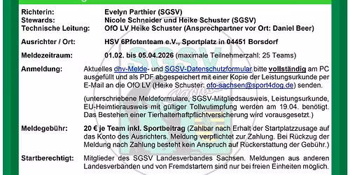 SGSV Sachsen 7. Landesmeisterschaft Obedience 2026