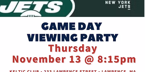 Pats vs Jets Viewing Party