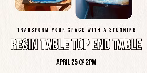 Resin Table Top Pour Workshop