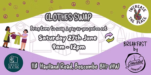 Clothes Swap Fundraiser for Increase the Peace