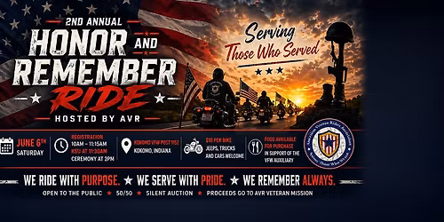 2nd Annual Honor & Remember Ride - Hosted by AVR
