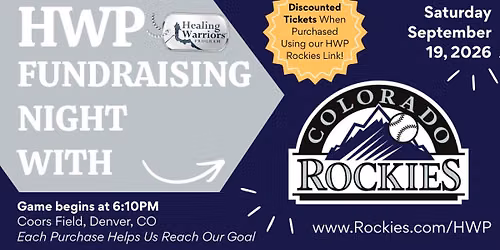 Healing Warriors Program x Colorado Rockies Fundraising Night