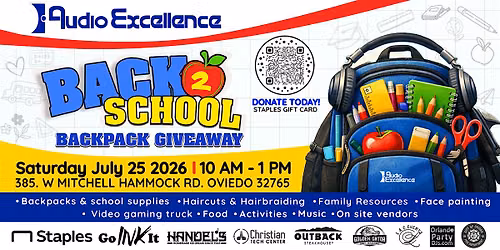Audio Excellence Annual Back 2 School Backpack Giveaway