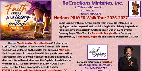 Nations Prayer Walk Tour 2026-2027!