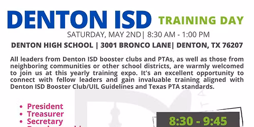 Denton ISD PTA\/Booster Training Day