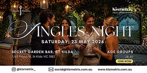 May 23 | Kismetrix Social \u2014 A Hosted Singles Evening at Secret Garden
