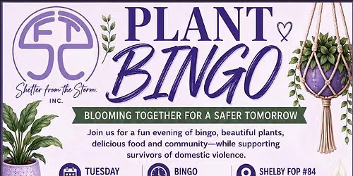 Shelter from the Storm, Inc Summer Plant Bingo