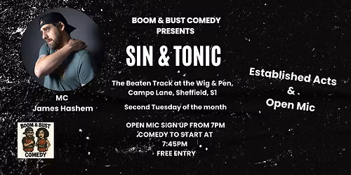Sin & Tonic Comedy Night at the Beaten Track (Wig & Pen)