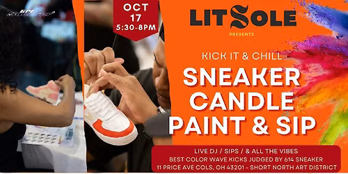 Kick It & Chill Sneaker Candle Paint & Sip
