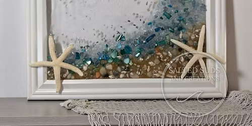 Crushed Glass Ocean UV Resin Workshop - 2 Frame Options!