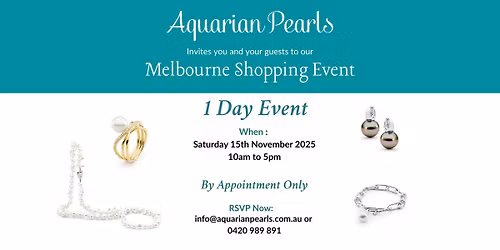 Melbourne Shopping Event - Aquarian Pearls