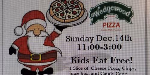 Pizza with Santa
