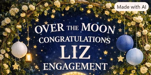 Over The Moon Liz Engagement Party