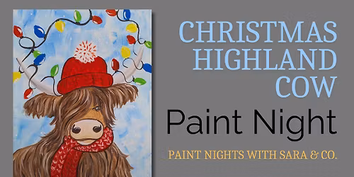 Christmas Highland Cow Paint Night