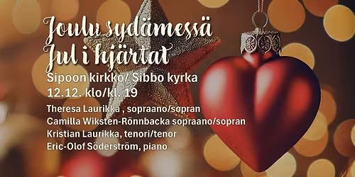 Joulu syd\u00e4mess\u00e4 \/ Jul i hj\u00e4rtat