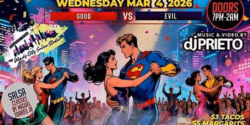 \\Heroes vs. Villains \u2013 Salsa Wednesday @ Vintage Bar