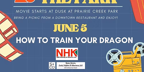 Movies in the Park featuring "How To Train Your Dragon" @ Prairie Creek Park