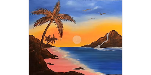Bahama Beach Sunrise - Paint and Sip in Chicago | Classpop!™
