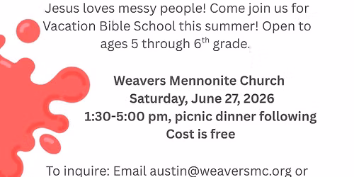 Vacation Bible School, one afternoon event