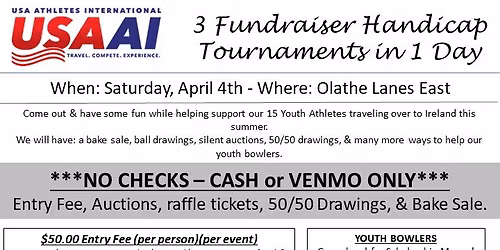USAAI 3 Fundraiser Handicap Tournaments in 1 Day