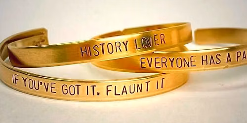 LIVING CRAFT WORKSHOP: Hand-stamped Mantra Cuffs
