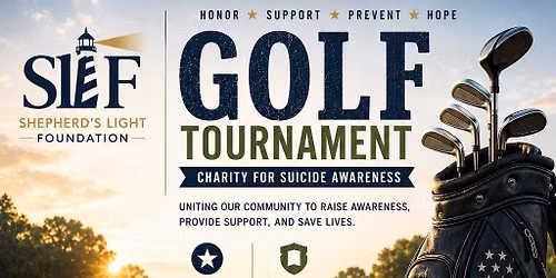 Charity Golf Tournament for suicide awareness for veterans and first responders.