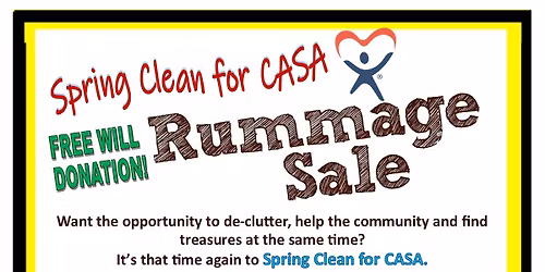 7th Annual CASA Free Will Donation Rummage Sale