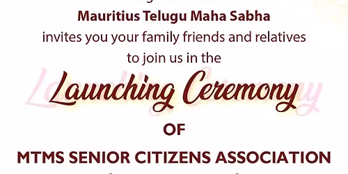 Launcing ceremony MTMS Senior Citizen Association