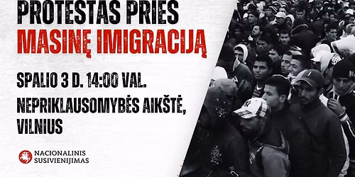 Protestas prie\u0161 masin\u0119 imigracij\u0105