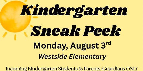 Kindergarten Sneak Peek! 