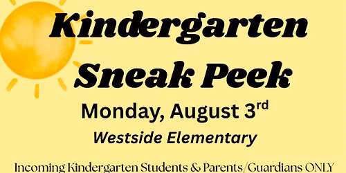 Kindergarten Sneak Peek!