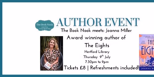Author Talk: The Book Nook Meets...Joanna Miller bestselling author of The Eights