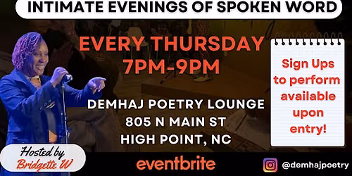 Open Mic Poetry Thursdays