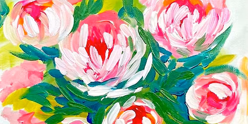 Afternoon Paint & Sip in Palmerston North - Peony Bouquet
